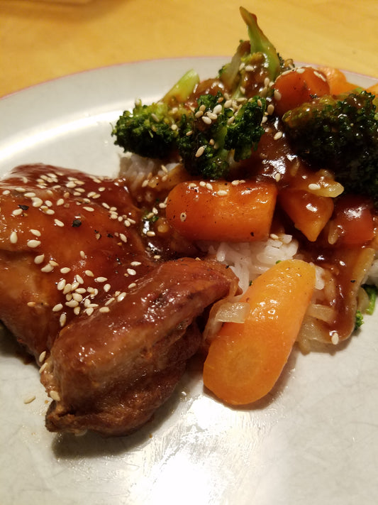 Slow-Cooker Honey-Garlic Chicken Thighs