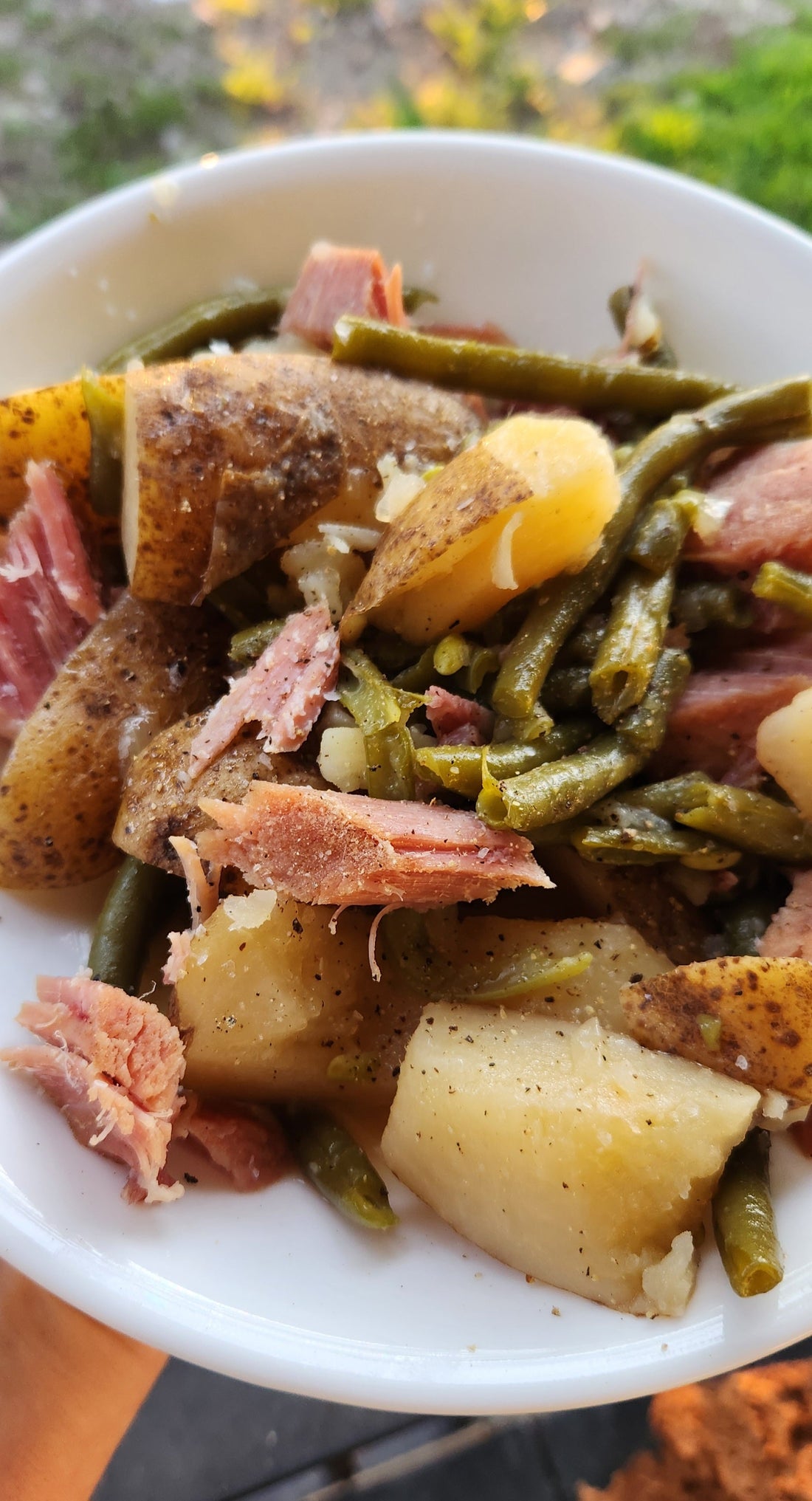 Potatoes, Green Beans, and Ham (Crock Pot or IP)