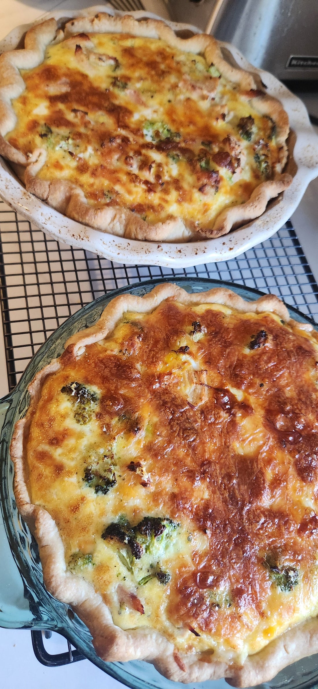 Turkey Broccoli Quiche {with pie crust recipe}