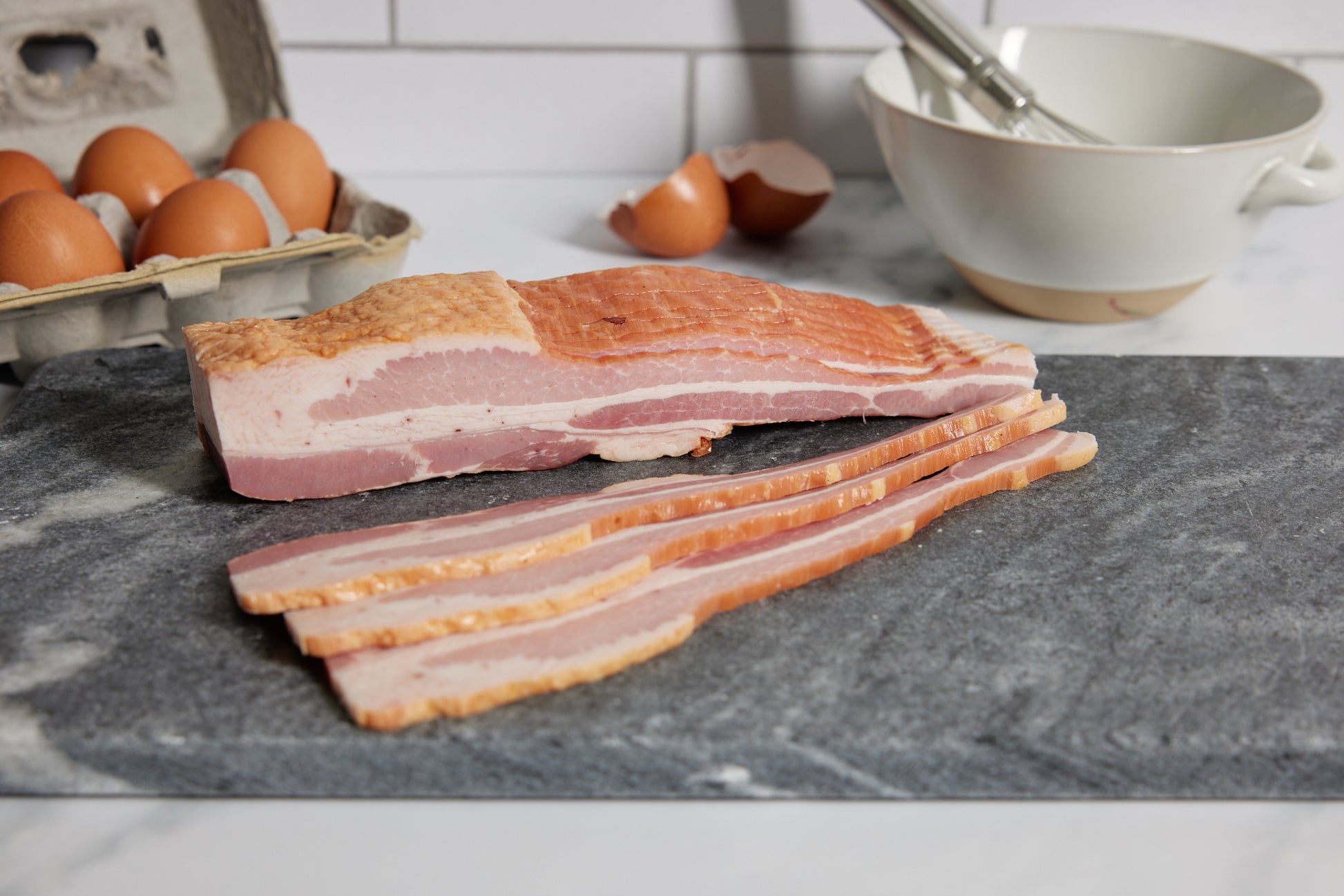 Traditional-Cure Thick Hickory Bacon