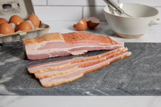 Traditional-Cure Thick Hickory Bacon